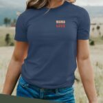 T-Shirt Bleu Marine Mama love Pour femme-2
