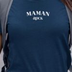 T-Shirt Bleu Marine Maman rock Pour femme-1