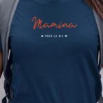 T-Shirt Bleu Marine Mamina pour la vie Pour femme-1