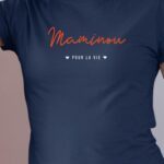 T-Shirt Bleu Marine Maminou pour la vie Pour femme-1