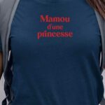 T-Shirt Bleu Marine Mamou d'une princesse Pour femme-1