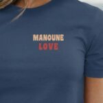 T-Shirt Bleu Marine Manoune love Pour femme-1