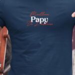 T-Shirt Bleu Marine Meilleur Papy de l'histoire Pour homme-1