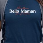 T-Shirt Bleu Marine Meilleure Belle-Maman de l'histoire Pour femme-1