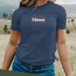 T-Shirt Bleu Marine Meilleure Mémé de l'histoire Pour femme-2