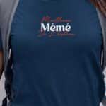 T-Shirt Bleu Marine Meilleure Mémé de l'histoire Pour femme-1