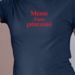 T-Shirt Bleu Marine Mémé d'une princesse Pour femme-1