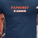 T-Shirt Bleu Marine Papounet d'amour Pour homme-1