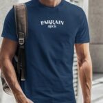 T-Shirt Bleu Marine Parrain rock Pour homme-2