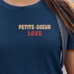 T-Shirt Bleu Marine Petite-Soeur love Pour femme-1