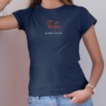T-Shirt Bleu Marine Tata pour la vie Pour femme-2