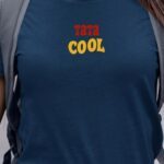 T-Shirt Bleu Marine Tata cool disco Pour femme-1