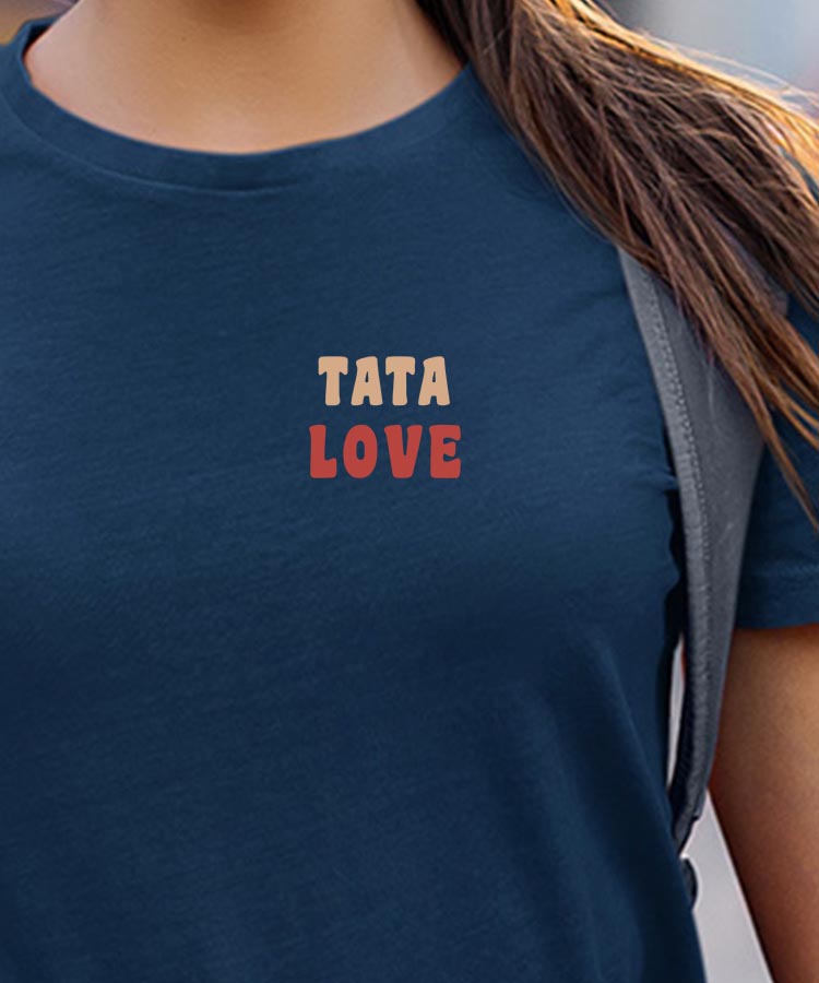 T-Shirt Bleu Marine Tata love Pour femme-1