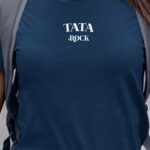 T-Shirt Bleu Marine Tata rock Pour femme-1