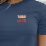 T-Shirt Bleu Marine Tribu love Pour femme-1