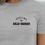 T-Shirt Gris Appelez-moi Belle-Maman Pour femme-1