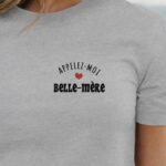 T-Shirt Gris Appelez-moi Belle-Mère Pour femme-1