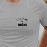 T-Shirt Gris Appelez-moi Binôme Pour homme-1