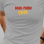 T-Shirt Gris Beau-Frère cool disco Pour homme-1
