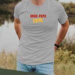 T-Shirt Gris Beau-Papa cool disco Pour homme-2