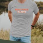 T-Shirt Gris Beau-Papa d'amour Pour homme-2