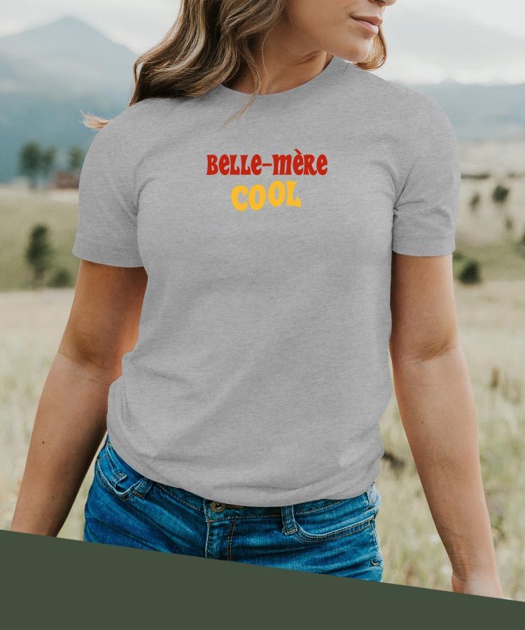 T-Shirt Gris Belle-Mère cool disco Pour femme-2