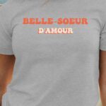 T-Shirt Gris Belle-Soeur d'amour Pour femme-1