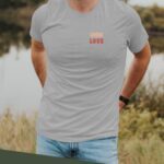 T-Shirt Gris Chéri love Pour homme-2