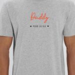 T-Shirt Gris Daddy pour la vie Pour homme-1