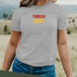 T-Shirt Gris Famille cool disco Pour femme-2