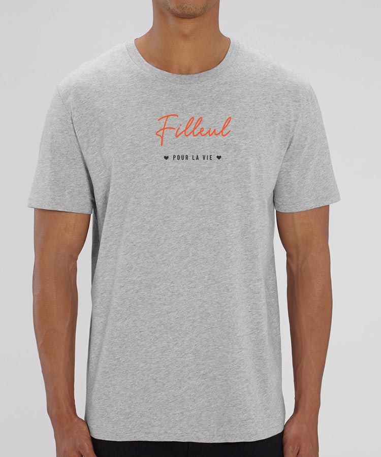 T-Shirt Gris Filleul pour la vie Pour homme-2