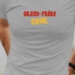 T-Shirt Gris Grand-Frère cool disco Pour homme-1