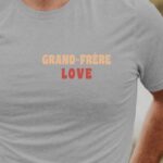 T-Shirt Gris Grand-Frère love Pour homme-1