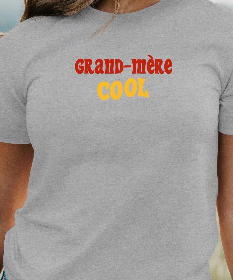 T-Shirt Gris Grand-Mère cool disco Pour femme-1