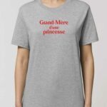T-Shirt Gris Grand-Mère d'une princesse Pour femme-2