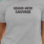 T-Shirt Gris Grand-Mère sauvage Pour femme-1
