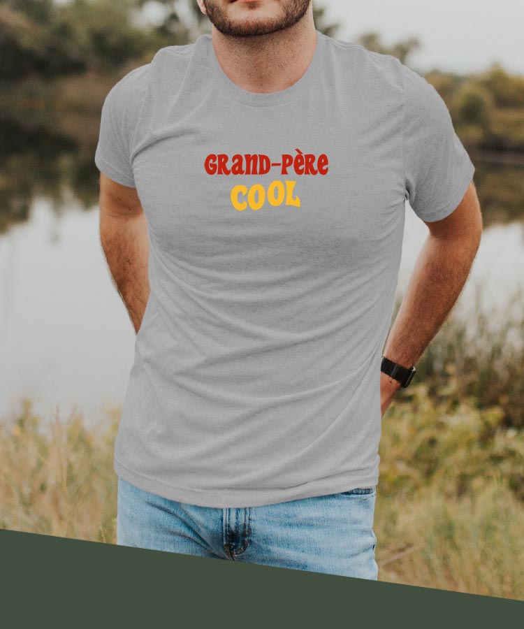 T-Shirt Gris Grand-Père cool disco Pour homme-2