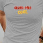 T-Shirt Gris Grand-Père cool disco Pour homme-1