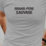 T-Shirt Gris Grand-Père sauvage Pour homme-1