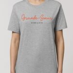 T-Shirt Gris Grande-Soeur pour la vie Pour femme-2
