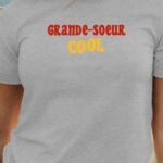 T-Shirt Gris Grande-Soeur cool disco Pour femme-1