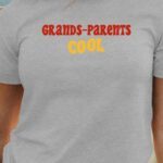 T-Shirt Gris Grands-Parents cool disco Pour femme-1