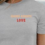 T-Shirt Gris Grands-Parents love Pour femme-1