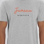 T-Shirt Gris Jumeau pour la vie Pour homme-1