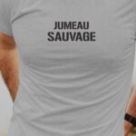 T-Shirt Gris Jumeau sauvage Pour homme-1
