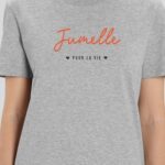 T-Shirt Gris Jumelle pour la vie Pour femme-1