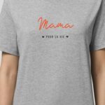T-Shirt Gris Mama pour la vie Pour femme-1