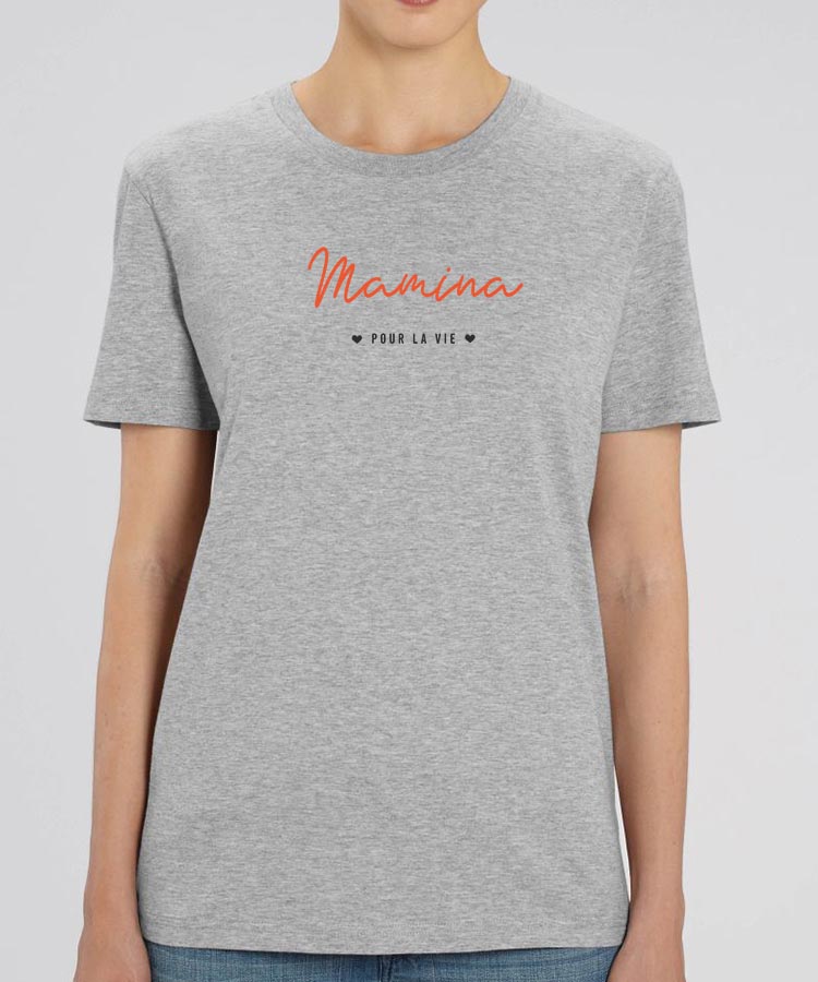 T-Shirt Gris Mamina pour la vie Pour femme-2