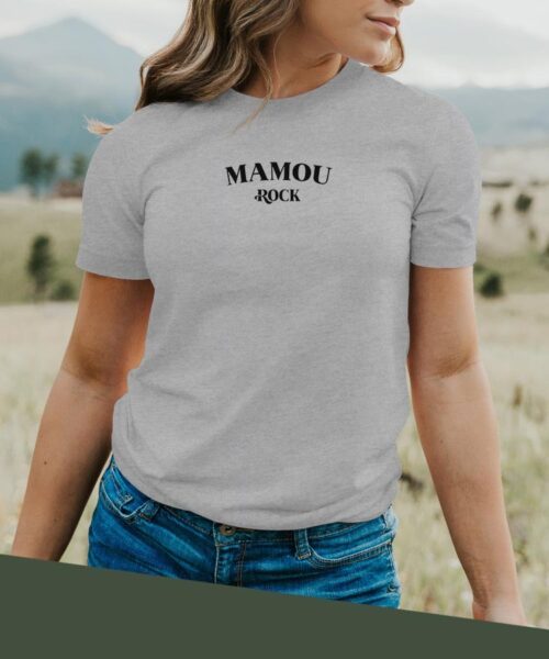 T-Shirt Gris Mamou rock Pour femme-2