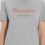 T-Shirt Gris Marraine pour la vie Pour femme-1